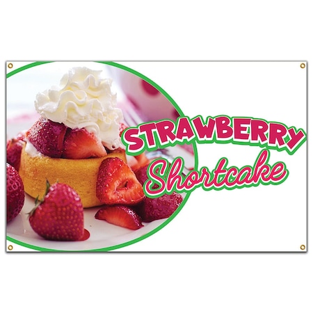 Signmission Strawberry Shortcake Banner Concession Stand Food Truck Single Sided B-120 Strawberry Shortcake19